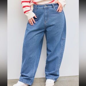 Cider High Waist Denim Jeans-Size XL-Light Blue